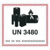Gefahrgutlabel "UN3480" Batterie Kennzeichnung