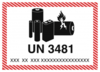 Gefahrgutlabel "UN3481" Batterie Kennzeichnung