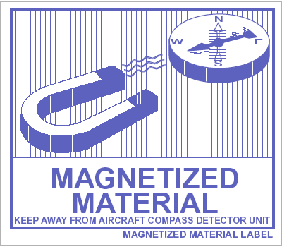 Abfertigungskennzeichen Magnetized Material 9 x 11 cm Folie